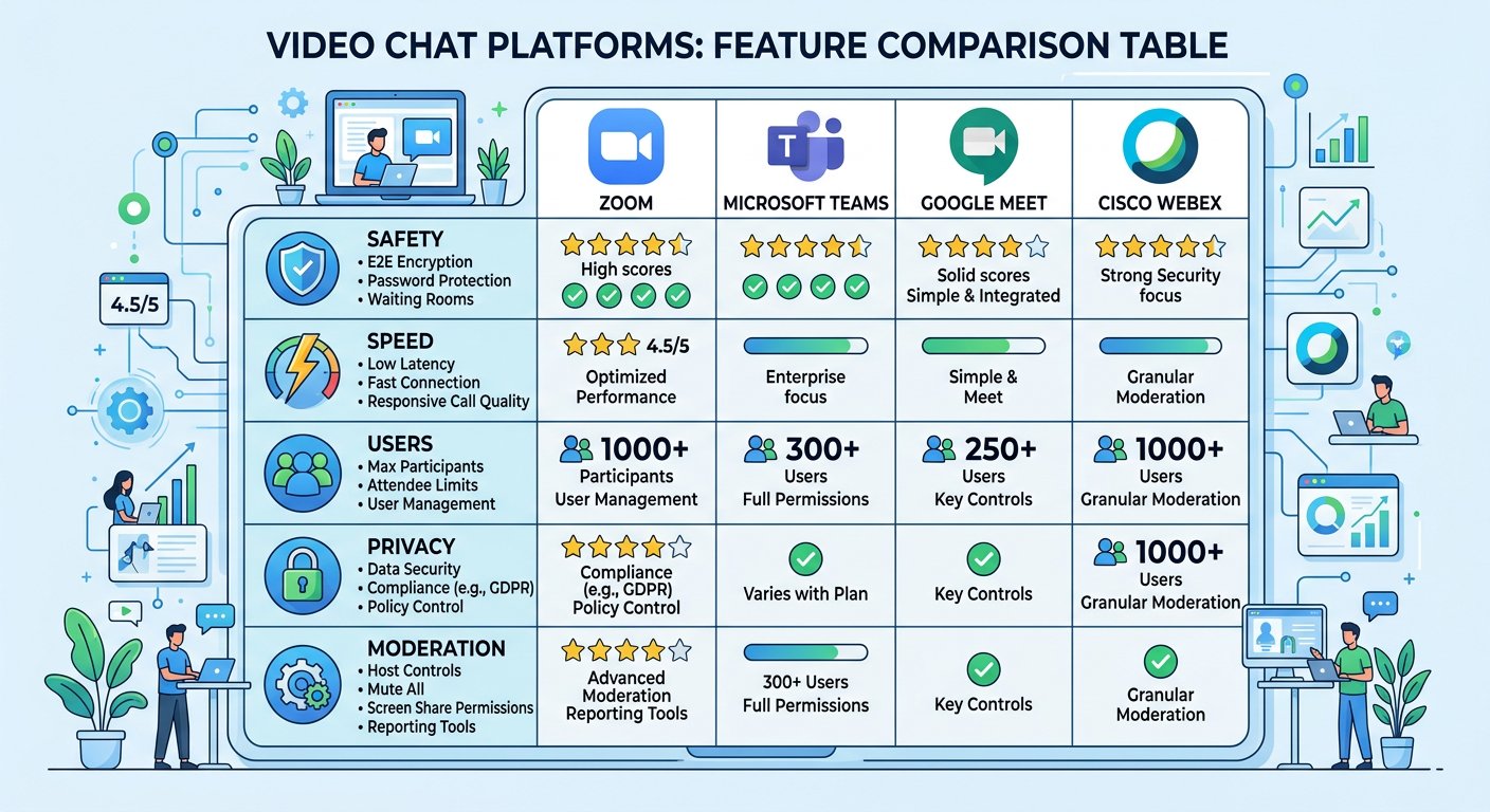Feature comparison table illustration