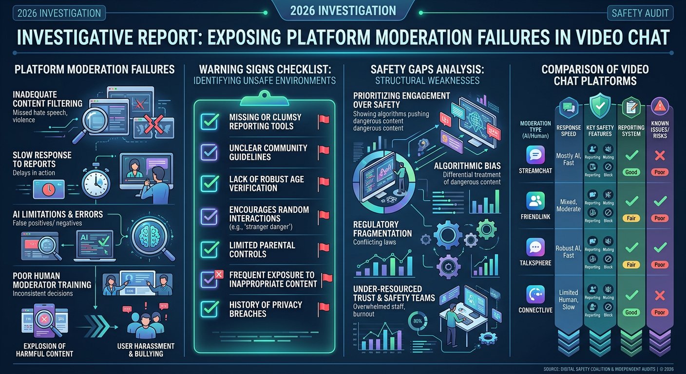 Moderation failures investigation infographic 2026