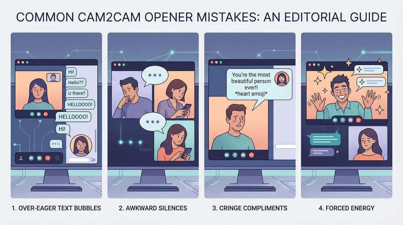 Common opener mistakes that get you skipped on cam2cam