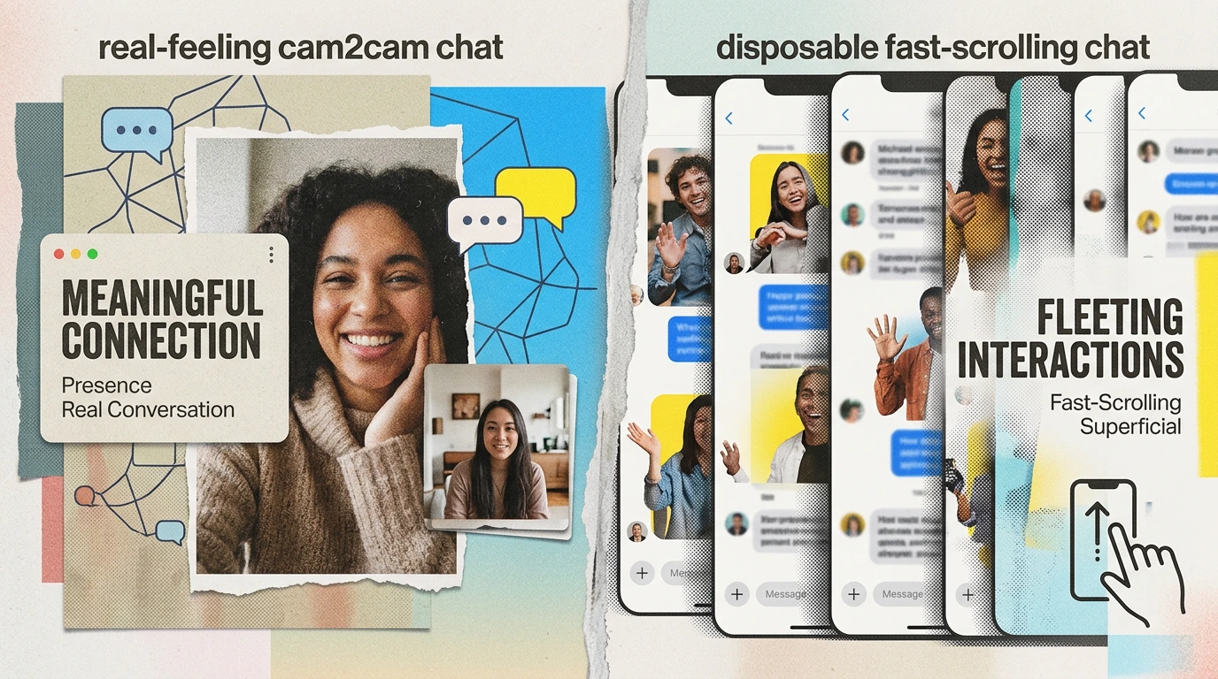 Real versus disposable cam2cam chat in 2026
