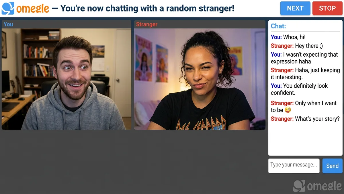 A bold instant escalation on a webcam